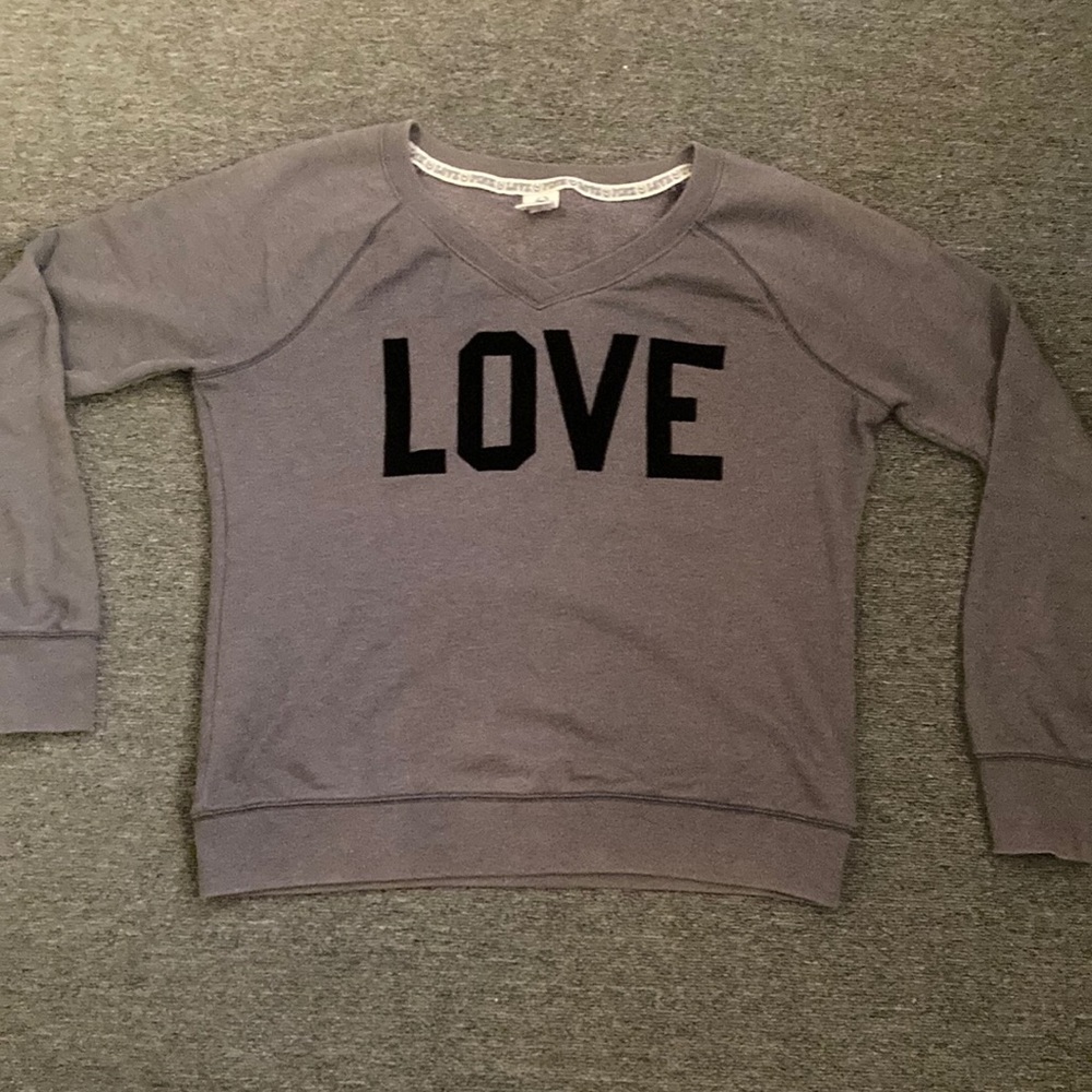 Victoria’s Secret Pink sweatshirt, color, gray size large